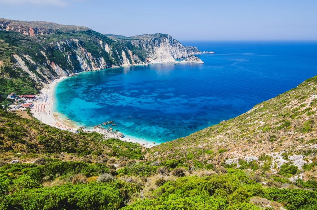 Myrtos Bay and Beach on Kefalonia Island, Greece